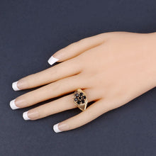 将图片加载到图库查看器，0.91 Carat Genuine Black Diamond .925 Sterling Silver Ring
