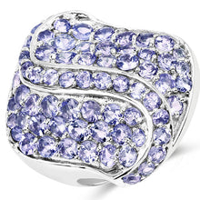 Load image into Gallery viewer, 3.65 Carat Genuine Tanzanite .925 Sterling Silver Ring
