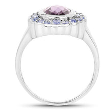 Load image into Gallery viewer, 2.53 Carat Genuine Amethyst and Tanzanite .925 Sterling Silver Ring
