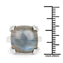 Load image into Gallery viewer, 16.95 Carat Genuine Labradorite .925 Sterling Silver Ring

