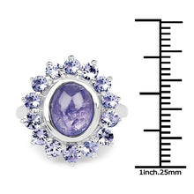 Load image into Gallery viewer, 3.76 Carat Genuine Tanzanite .925 Sterling Silver Ring
