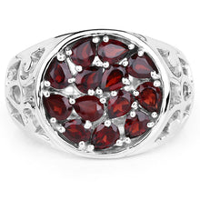 将图片加载到图库查看器，2.34 Carat Genuine Garnet .925 Sterling Silver Ring

