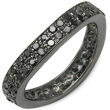 Load image into Gallery viewer, 1.11 Carat Genuine Black Diamond .925 Sterling Silver Ring
