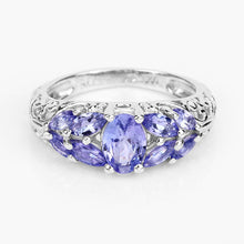 Load image into Gallery viewer, 1.63 Carat Genuine Tanzanite .925 Sterling Silver Ring
