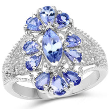 Load image into Gallery viewer, 2.07 Carat Genuine Tanzanite .925 Sterling Silver Ring

