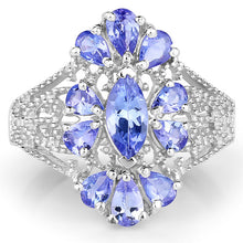 Load image into Gallery viewer, 2.07 Carat Genuine Tanzanite .925 Sterling Silver Ring
