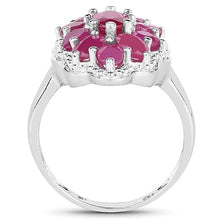 将图片加载到图库查看器，3.05 Carat Glass Filled Ruby .925 Sterling Silver Ring
