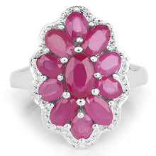 将图片加载到图库查看器，3.05 Carat Glass Filled Ruby .925 Sterling Silver Ring
