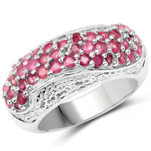 将图片加载到图库查看器，1.81 Carat Genuine Ruby and White Zircon .925 Sterling Silver Ring
