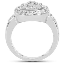 将图片加载到图库查看器，14K Yellow Gold Plated 0.21 Carat Genuine White Diamond .925 Sterling Silver Ring
