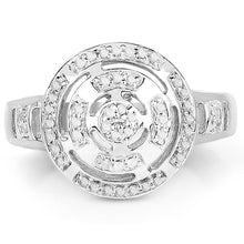 将图片加载到图库查看器，14K Yellow Gold Plated 0.21 Carat Genuine White Diamond .925 Sterling Silver Ring
