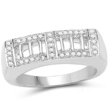 将图片加载到图库查看器，14K Yellow Gold Plated 0.19 Carat Genuine White Diamond .925 Sterling Silver Ring
