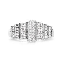 Load image into Gallery viewer, 14K White Gold Plated 0.26 Carat Genuine White Diamond .925 Sterling Silver Ring
