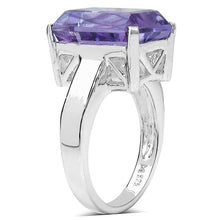 将图片加载到图库查看器，6.10 Carat Genuine Amethyst .925 Sterling Silver Ring

