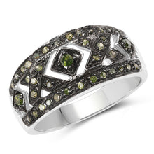 Load image into Gallery viewer, 0.27 Carat Genuine Green Diamond .925 Sterling Silver Ring
