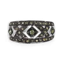 Load image into Gallery viewer, 0.27 Carat Genuine Green Diamond .925 Sterling Silver Ring
