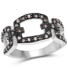 将图片加载到图库查看器，0.32 Carat Genuine Champagne Diamond .925 Sterling Silver Ring

