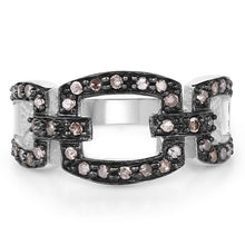 将图片加载到图库查看器，0.32 Carat Genuine Champagne Diamond .925 Sterling Silver Ring
