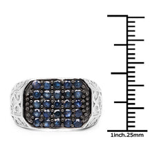 Load image into Gallery viewer, 1.13 Carat Genuine Blue Sapphire .925 Sterling Silver Ring

