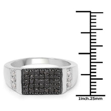 Load image into Gallery viewer, 0.55 Carat Genuine Black Diamond and White Diamond .925 Sterling Silver Ring
