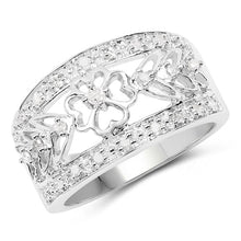 Load image into Gallery viewer, 0.31 Carat Genuine White Diamond .925 Sterling Silver Ring
