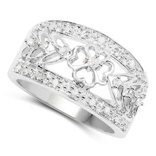 Load image into Gallery viewer, 0.31 Carat Genuine White Diamond .925 Sterling Silver Ring

