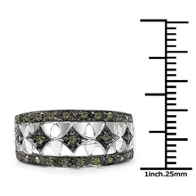 Load image into Gallery viewer, 0.32 Carat Genuine Green Diamond .925 Sterling Silver Ring
