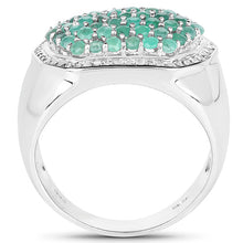 Load image into Gallery viewer, 1.43 Carat Genuine Emerald .925 Sterling Silver Ring

