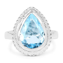 将图片加载到图库查看器，5.30 Carat Genuine Blue Topaz .925 Sterling Silver Ring

