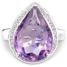 将图片加载到图库查看器，9.00 Carat Genuine Amethyst .925 Sterling Silver Ring
