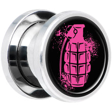 Load image into Gallery viewer, Pink Grenade Steel Screw Fit Plug Set 00G
