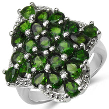Load image into Gallery viewer, 3.73 Carat Genuine Chrome Diopside .925 Sterling Silver Ring

