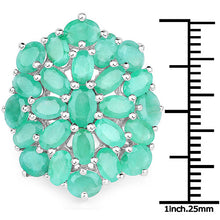 将图片加载到图库查看器，5.88 Carat Genuine Emerald .925 Sterling Silver Ring
