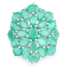 将图片加载到图库查看器，5.88 Carat Genuine Emerald .925 Sterling Silver Ring
