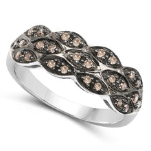 Load image into Gallery viewer, 0.31 Carat Genuine Champagne Diamond .925 Sterling Silver Ring

