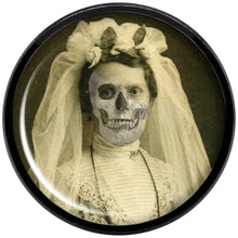 Load image into Gallery viewer, Undead Bride and Groom Halloween Black Anodized Plug Set 18mm

