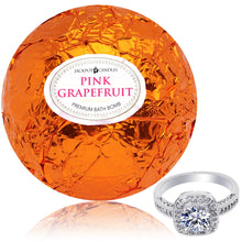 Load image into Gallery viewer, Life of the Party Pink Grapefruit Bath Bomb with Jewelry Ring Inside
