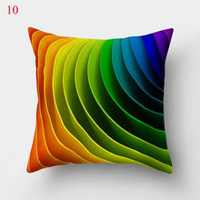 Load image into Gallery viewer, Rainbow Pillowcase Colorful Pillow Covers Cushion Cover Rainbow Throw Pillow Case Cushion Covers Abstract Swirl Rainbow Blue Green Red Bright Colors Wave Blend Throw Pillow Covers
