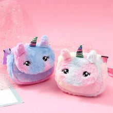 将图片加载到图库查看器，Rainbow Unicorn Plush Shoulder Bag
