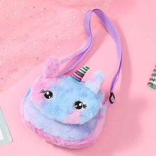 将图片加载到图库查看器，Rainbow Unicorn Plush Shoulder Bag
