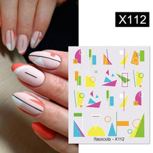 Load image into Gallery viewer, Rainbow Wave Love Heart Pattern Water Decals Stickers Butterfly Dragon Geometry Slider For Nails Art Decoration Tip Water Transfer Nail Decals Sticker For Pretty Girl Self-Adhesive Nail Decals Designer Nail Stickers for Acrylic

