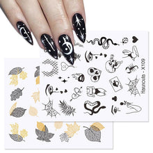 Load image into Gallery viewer, Rainbow Wave Love Heart Pattern Water Decals Stickers Butterfly Dragon Geometry Slider For Nails Art Decoration Tip Water Transfer Nail Decals Sticker For Pretty Girl Self-Adhesive Nail Decals Designer Nail Stickers for Acrylic
