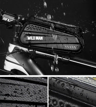 Load image into Gallery viewer, Rainproof Bicycle Bag Frame Front Top Tube Cycling Bag Reflective 6.5in Phone Case Touchscreen Bag Bike Accessories Bike Phone Bag Bicycle Bag Front Frame Pouch Top Tube Pouch Waterproof Bike Holder Accessories Bag Mount Handlebar Cell Phone
