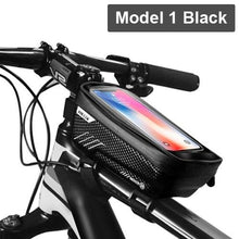 Load image into Gallery viewer, Rainproof Bicycle Bag Frame Front Top Tube Cycling Bag Reflective 6.5in Phone Case Touchscreen Bag Bike Accessories Bike Phone Bag Bicycle Bag Front Frame Pouch Top Tube Pouch Waterproof Bike Holder Accessories Bag Mount Handlebar Cell Phone
