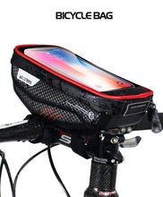 Load image into Gallery viewer, Rainproof Bicycle Bag Frame Front Top Tube Cycling Bag Reflective 6.5in Phone Case Touchscreen Bag Bike Accessories Bike Phone Bag Bicycle Bag Front Frame Pouch Top Tube Pouch Waterproof Bike Holder Accessories Bag Mount Handlebar Cell Phone
