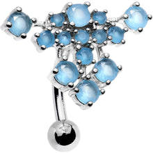 将图片加载到图库查看器，Beautiful Blue Gem Set Me Up for Sparkle Top Mount Belly Ring

