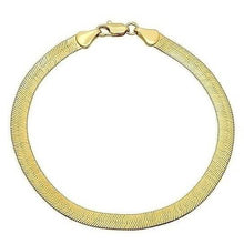 Load image into Gallery viewer, Real Gold Filled High Polish Finsh Magic/snake Chain Bracelet Flat Herringbone
