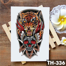 Load image into Gallery viewer, Realistic 3D Wolf Moon Temporary Tattoo Sticker Waterproof Stylish Body New Luxury Animal Tattoo For Men Women
