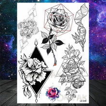 Load image into Gallery viewer, Realistic Black Temporary Small Big Tattoos Space Planets Animals Tatoos Waterproof  Face Hands Tattoos For Girls Mens
