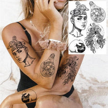 Load image into Gallery viewer, Realistic Black Temporary Small Big Tattoos Space Planets Animals Tatoos Waterproof  Face Hands Tattoos For Girls Mens
